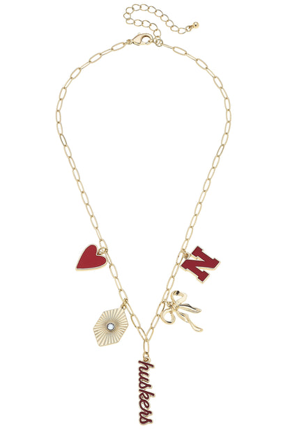 Nebraska Huskers Paper Clip Charm Collector Necklace