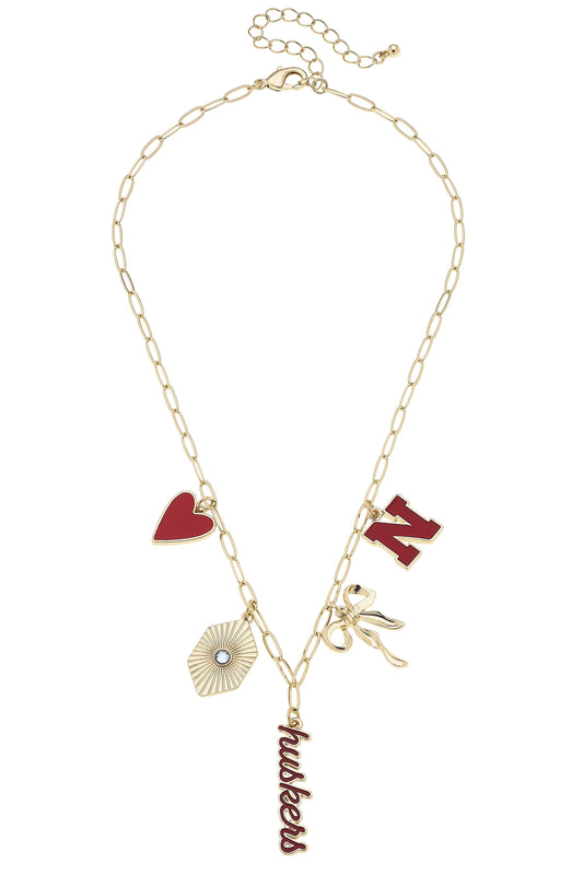 Nebraska Huskers Paper Clip Charm Collector Necklace