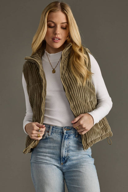 Olive Corduroy Vest