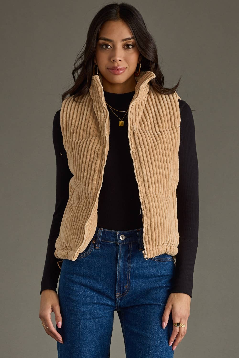 Tan Corduroy Vest