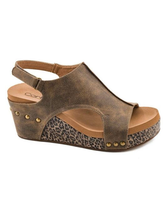 Carley Wedge in Espresso Combo