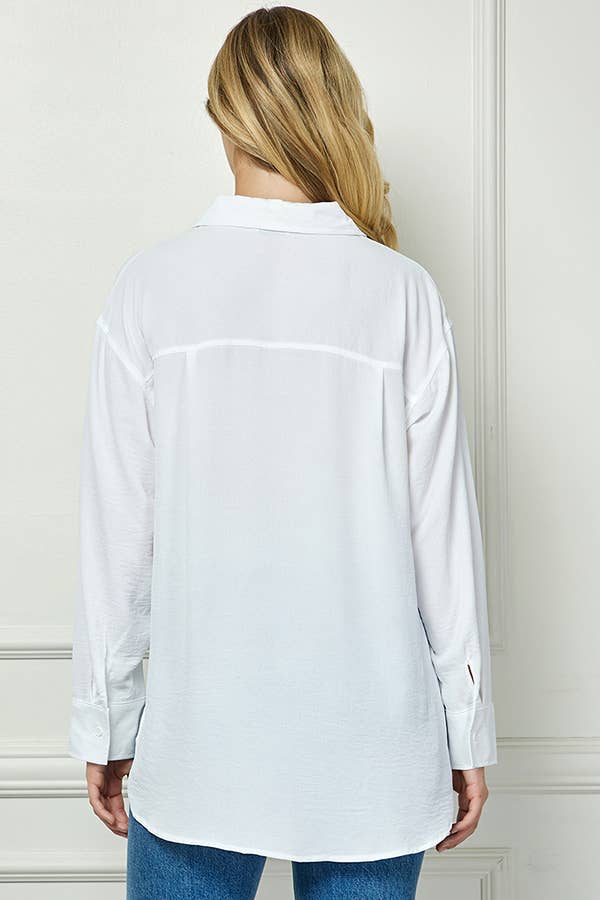 Oversized Boyfriend Light Weight Button Up
