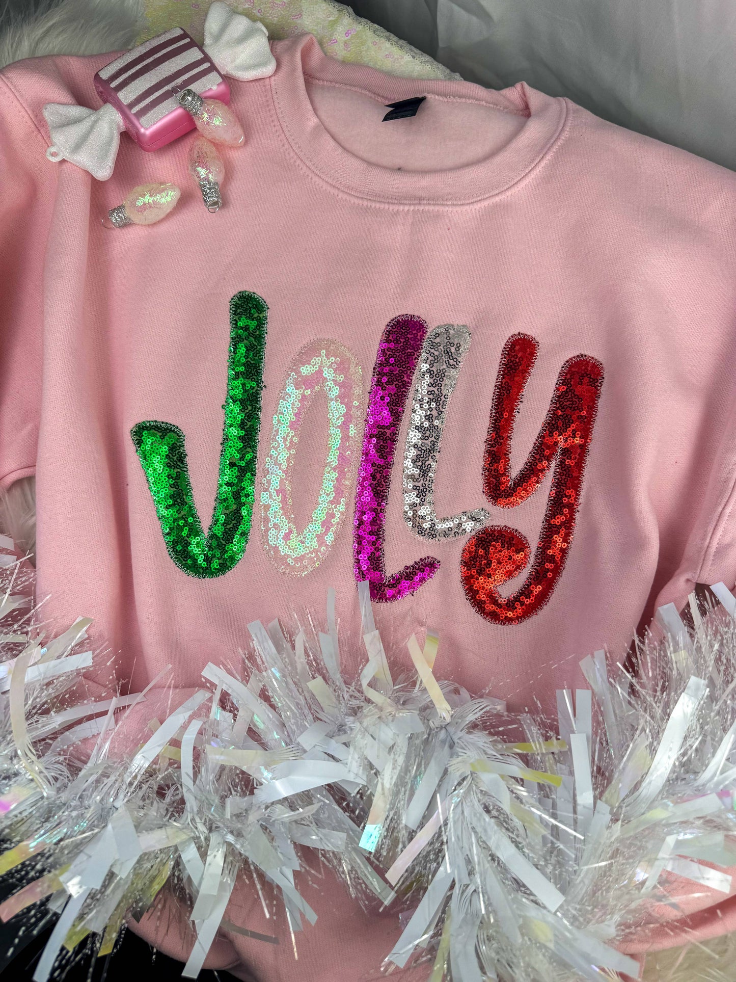 Pink Jolly Merry (Christmas) Sweatshirt
