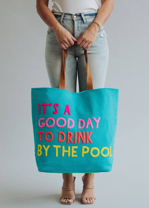 Blue Drink By The Pool Tote