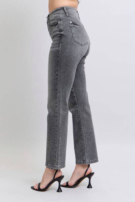 HW Rhinestone Straight (Gray)
