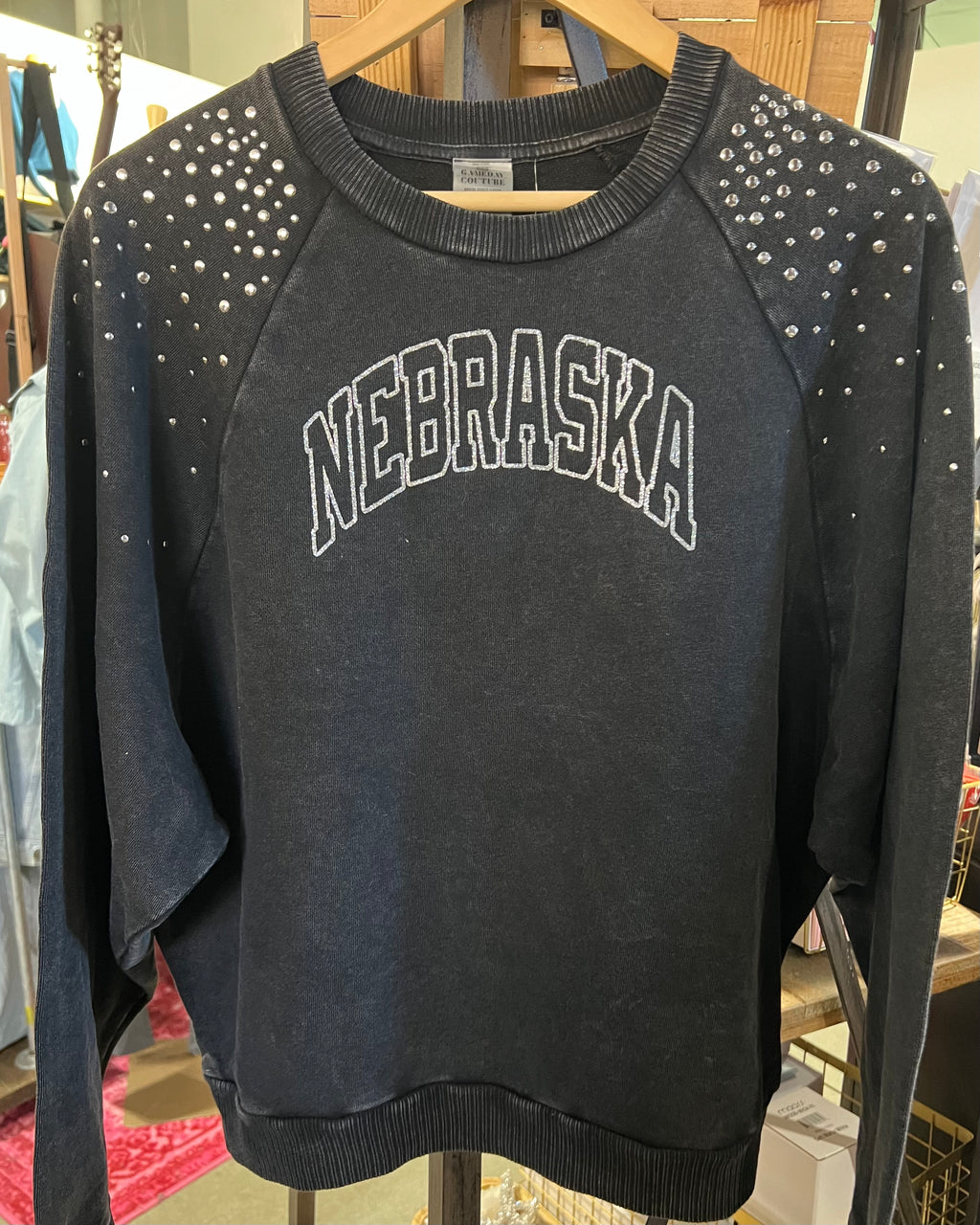 Nebraska Silver Stud Sweatshirt