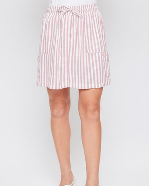 Linen Cargo Skort