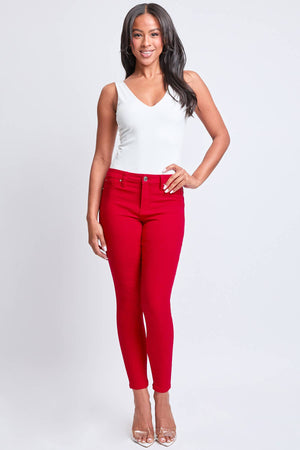 Red Hyperstretch Mid-Rise Skinny Jean