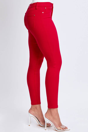 Red Hyperstretch Mid-Rise Skinny Jean
