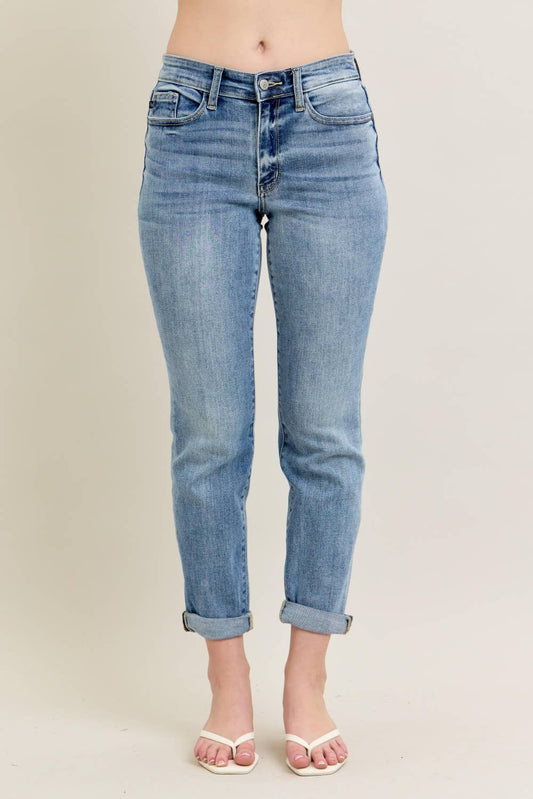 CORE Midrise Bleach Wash Boyfriend