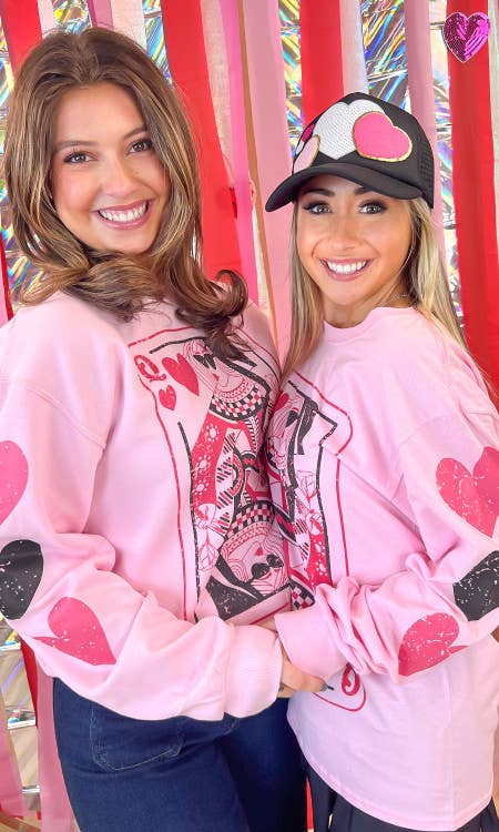 Queen of Hearts Valentine Long Sleeve Tee