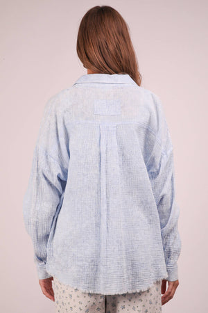 Mineral Washed Gauze Button Down Shirt