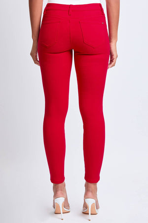 Red Hyperstretch Mid-Rise Skinny Jean