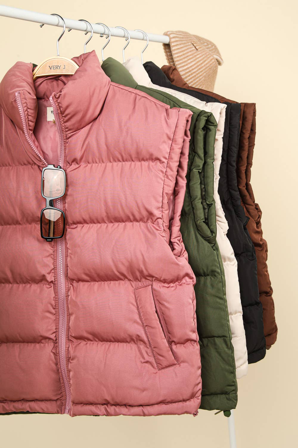 Mauve Puffer Vest