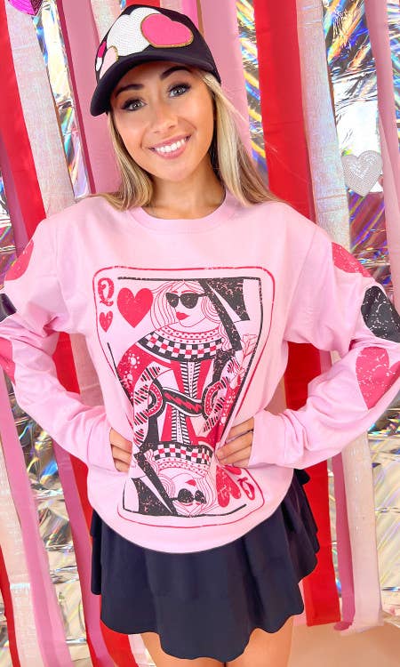 Queen of Hearts Valentine Long Sleeve Tee