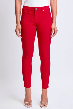 Red Hyperstretch Mid-Rise Skinny Jean
