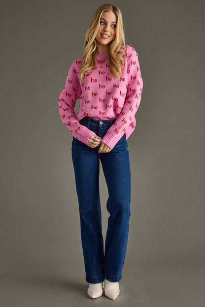 Pink Ho Ho Ho Sweater