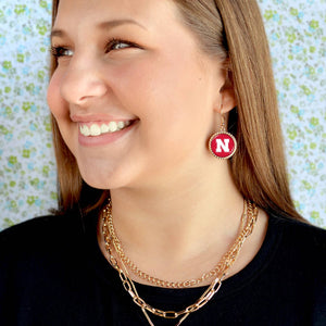 Nebraska Cornhuskers Sydney Earrings