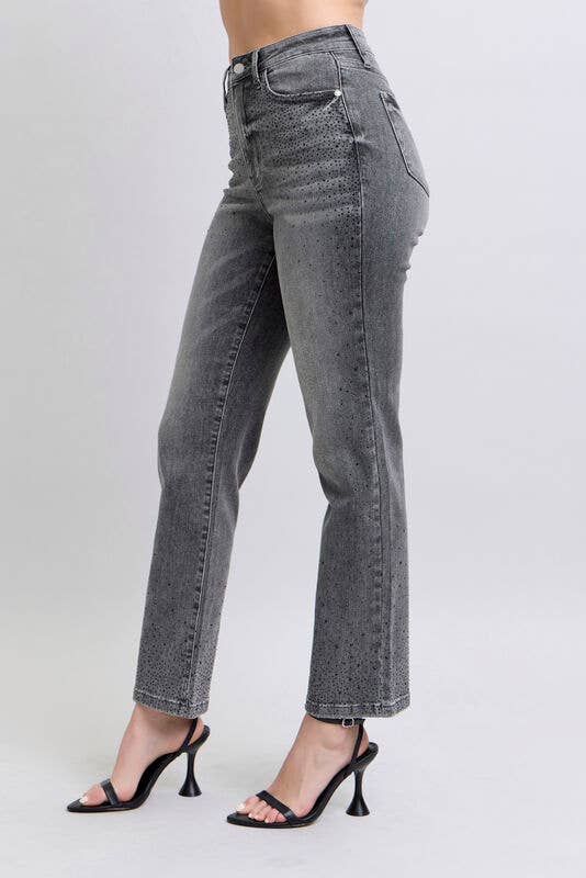 HW Rhinestone Straight (Gray)