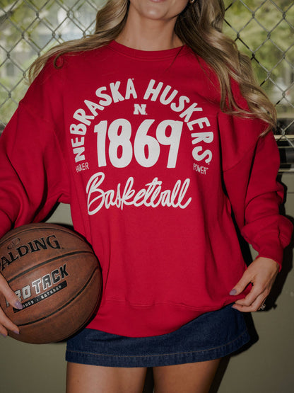 Nebraska Huskers Basketball Red Sweatshirt