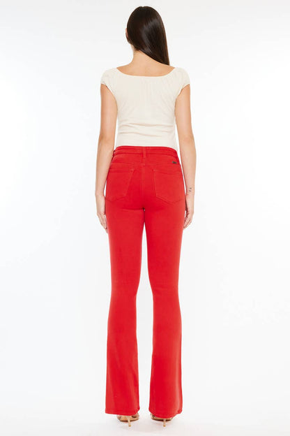 Kan Can High Rise Red Bootcut