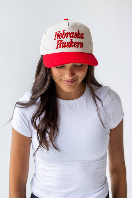 Nebraska 3D Script Canvas Trucker Hat