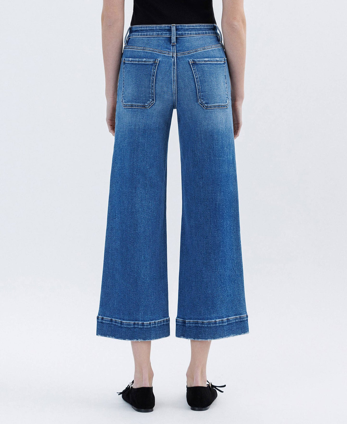 HR Crop Wide Leg Utility Jean