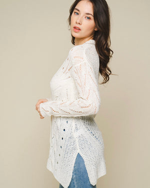 Cable Stitch Button Cardigan