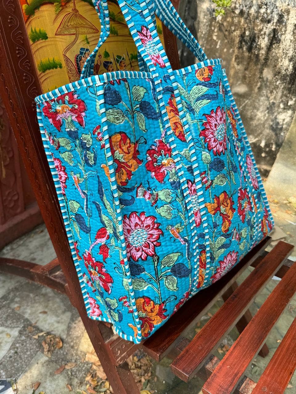 Bold Floral Quilted Bag