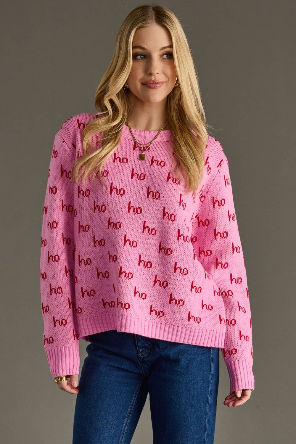 Pink Ho Ho Ho Sweater