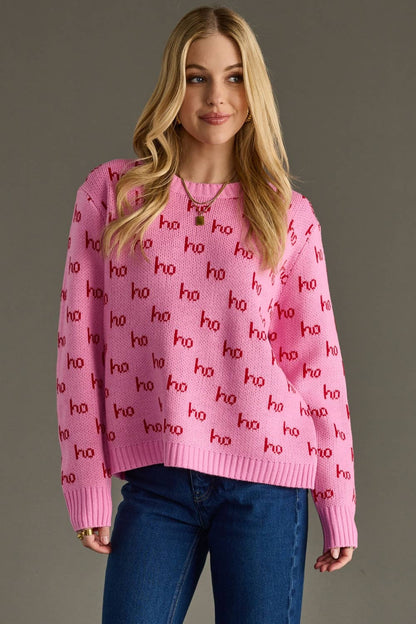 Pink Ho Ho Ho Sweater