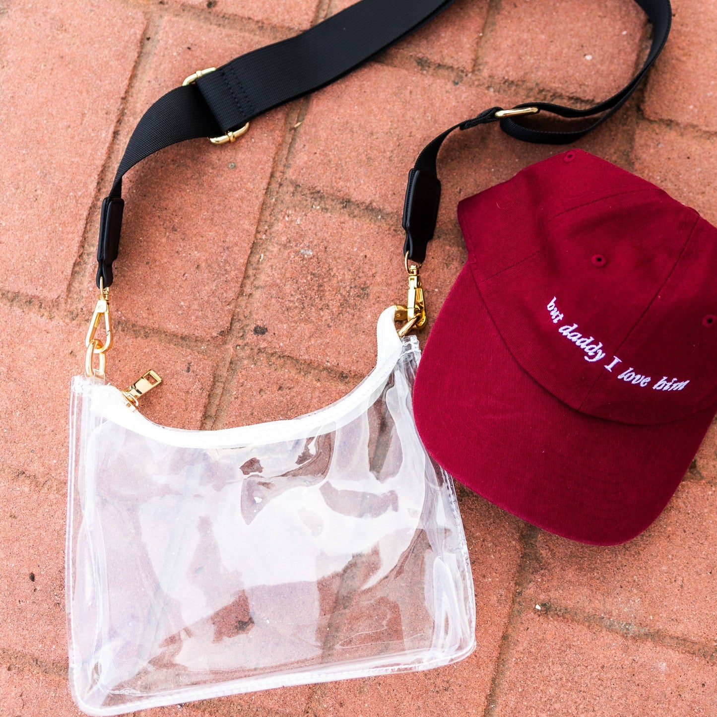 White/Black Clear Stadium Bag