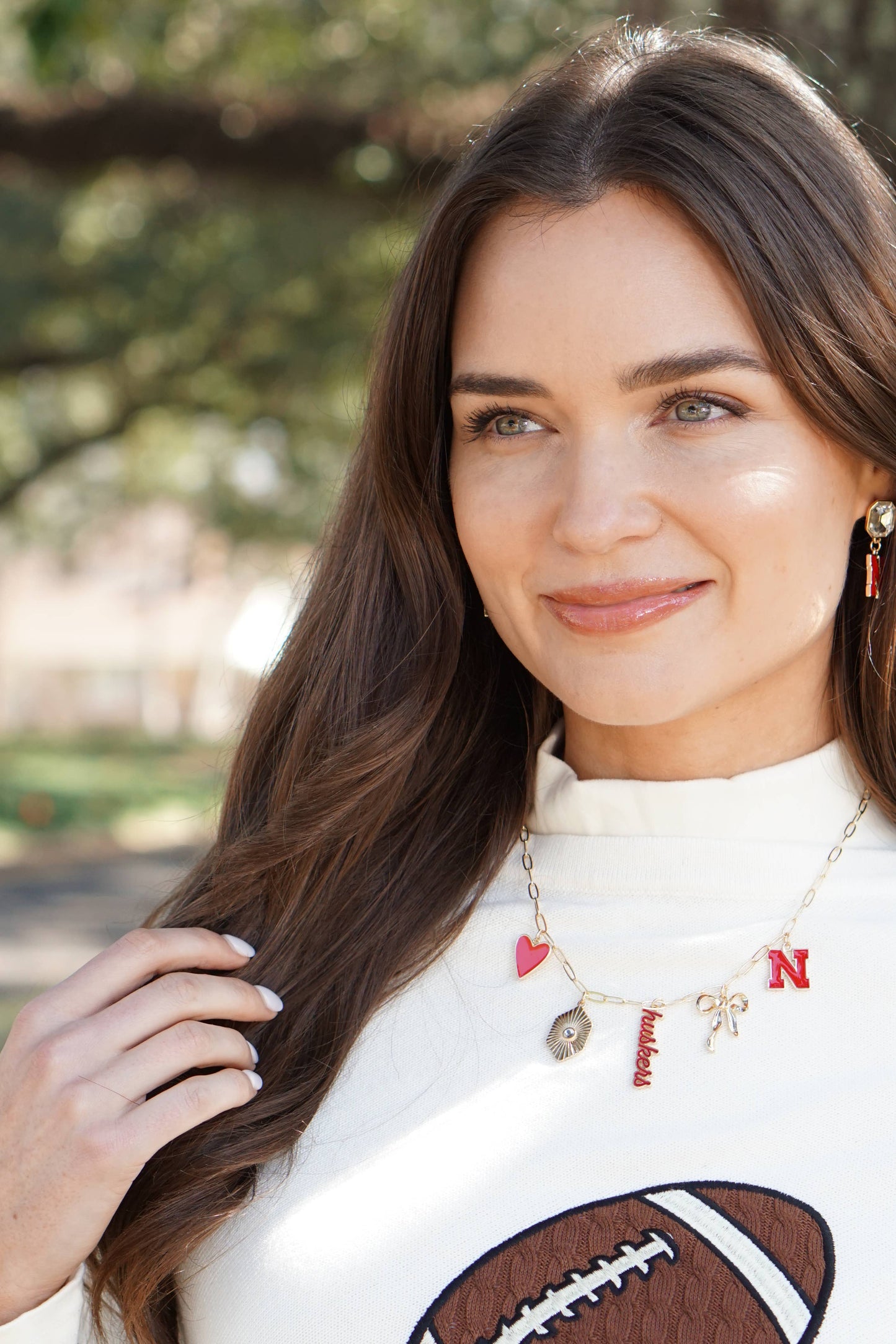 Nebraska Huskers Paper Clip Charm Collector Necklace
