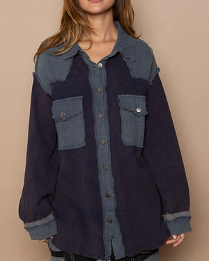 Vintage Washed Woven Out Seam Shirt