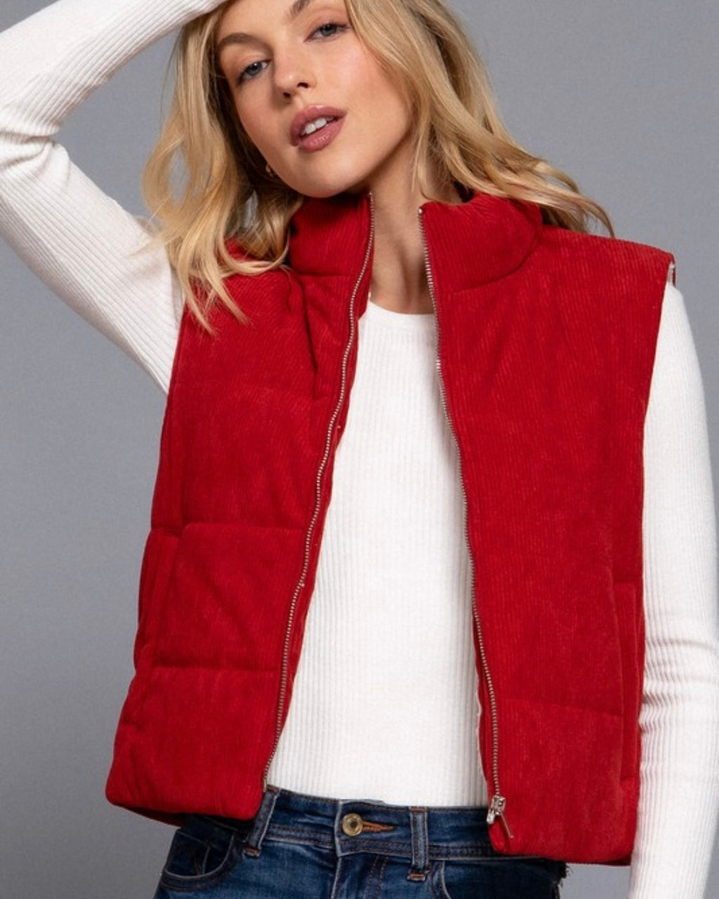 Red Corduroy Vest