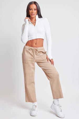 High Rise Cropped Straight Pant