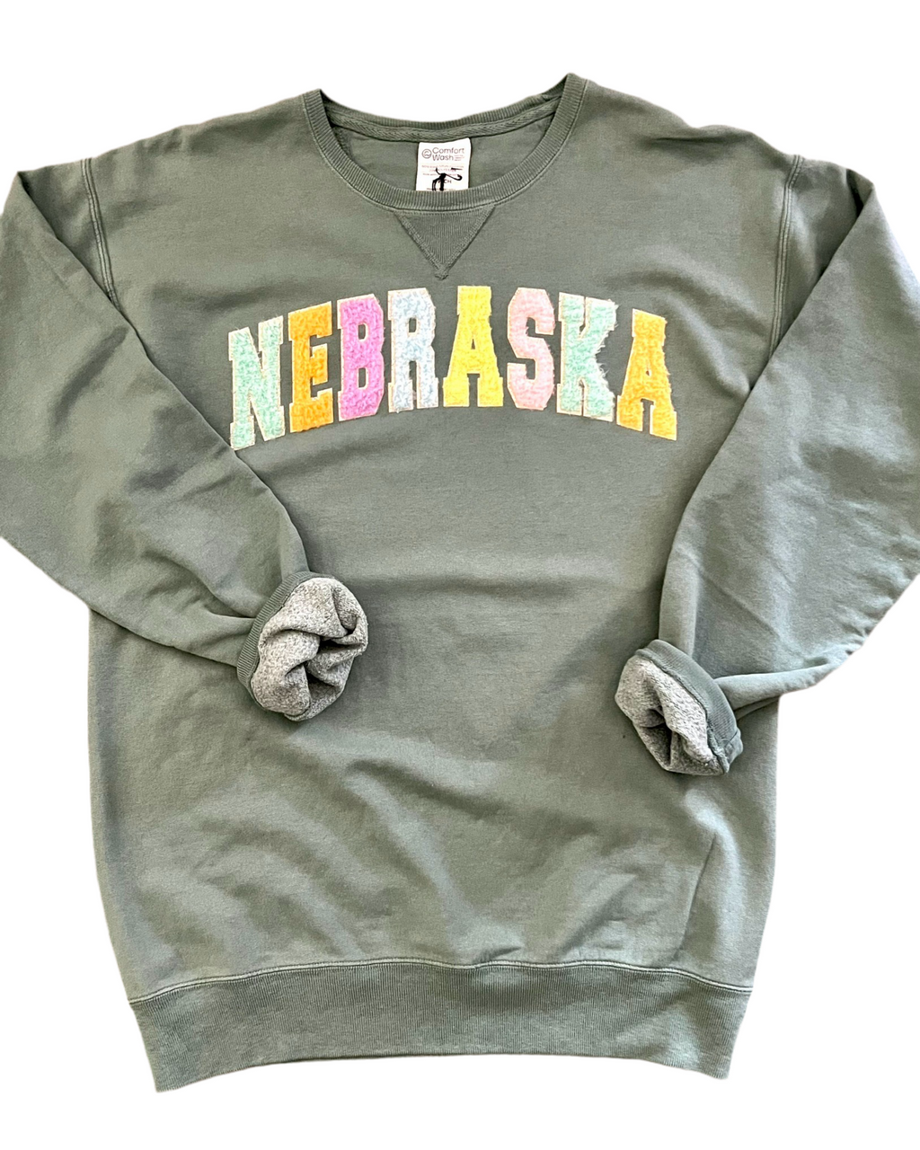 Green Fuzzy Nebraska Sweatshirt