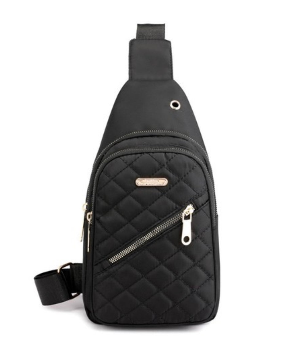 Quilted Multi Pocket Sling