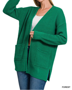 Waffle Knit Cardigan