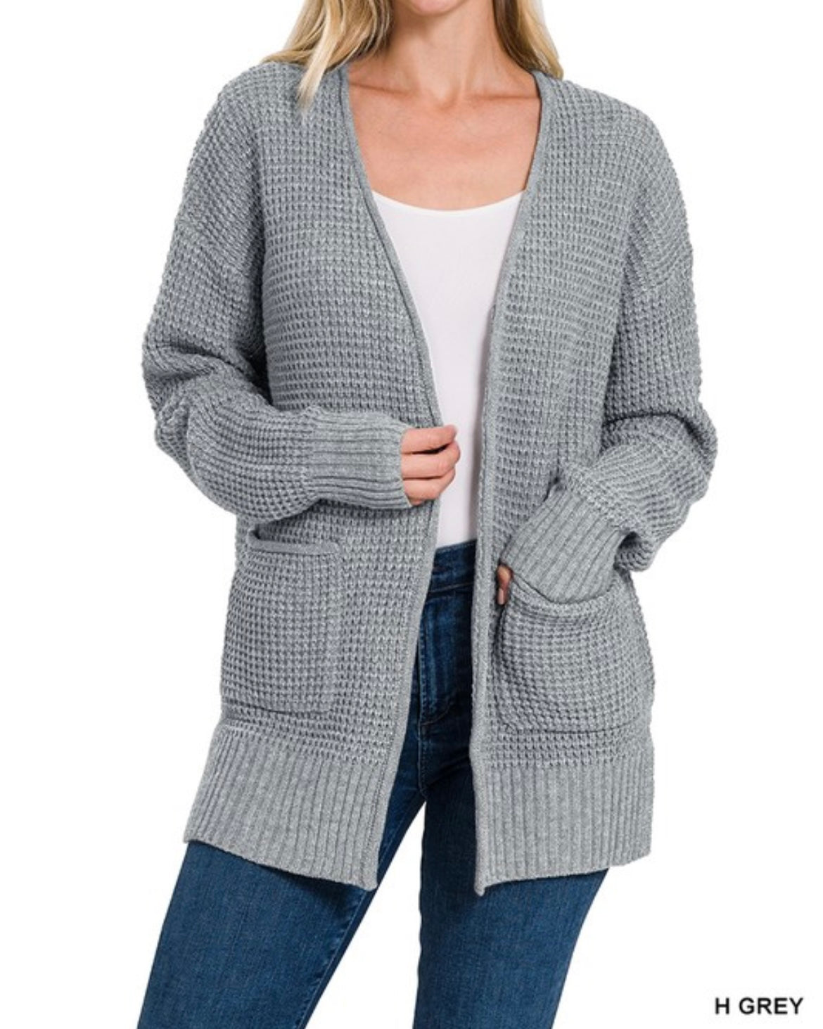 Waffle Knit Cardigan