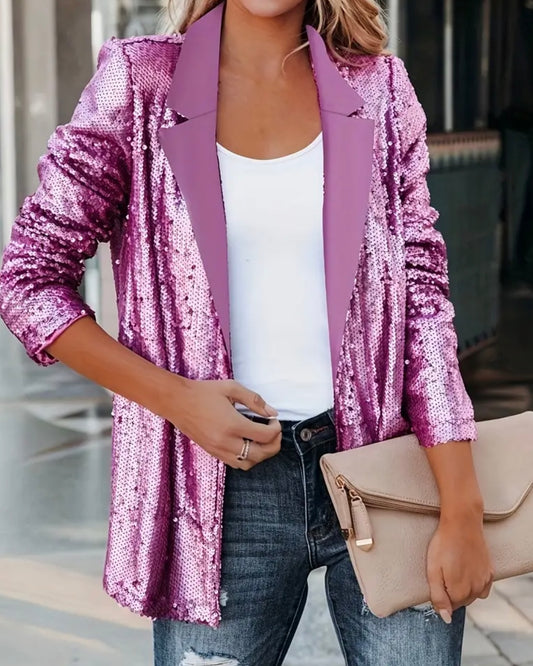 Lilac Sequin Blazer