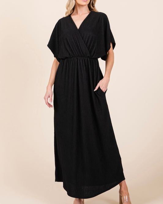 Textured Fabric Maxi Dress