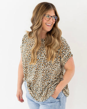 Leopard Print Outseam Tee