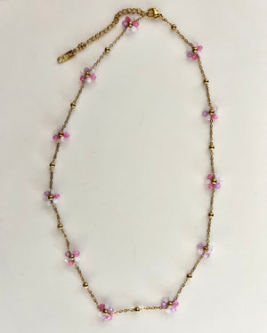 Pink Flower Necklace