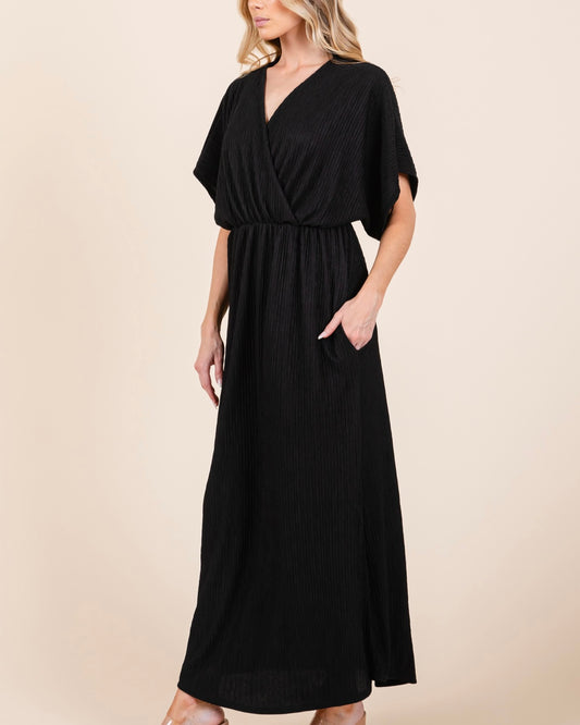 Textured Fabric Maxi Dress
