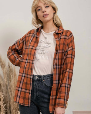 Lightweight Plaid Top
