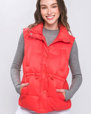Puffer Vest with Waist Toggles
