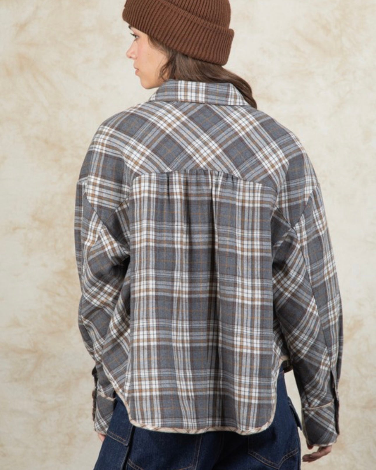 Plaid Oversized Button Up Shirt