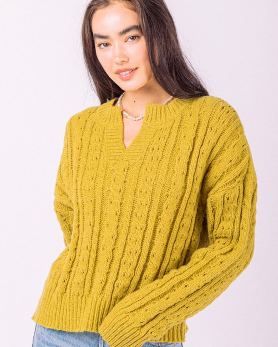 Cozy Cable Knit Sweater – The Nine's Boutique
