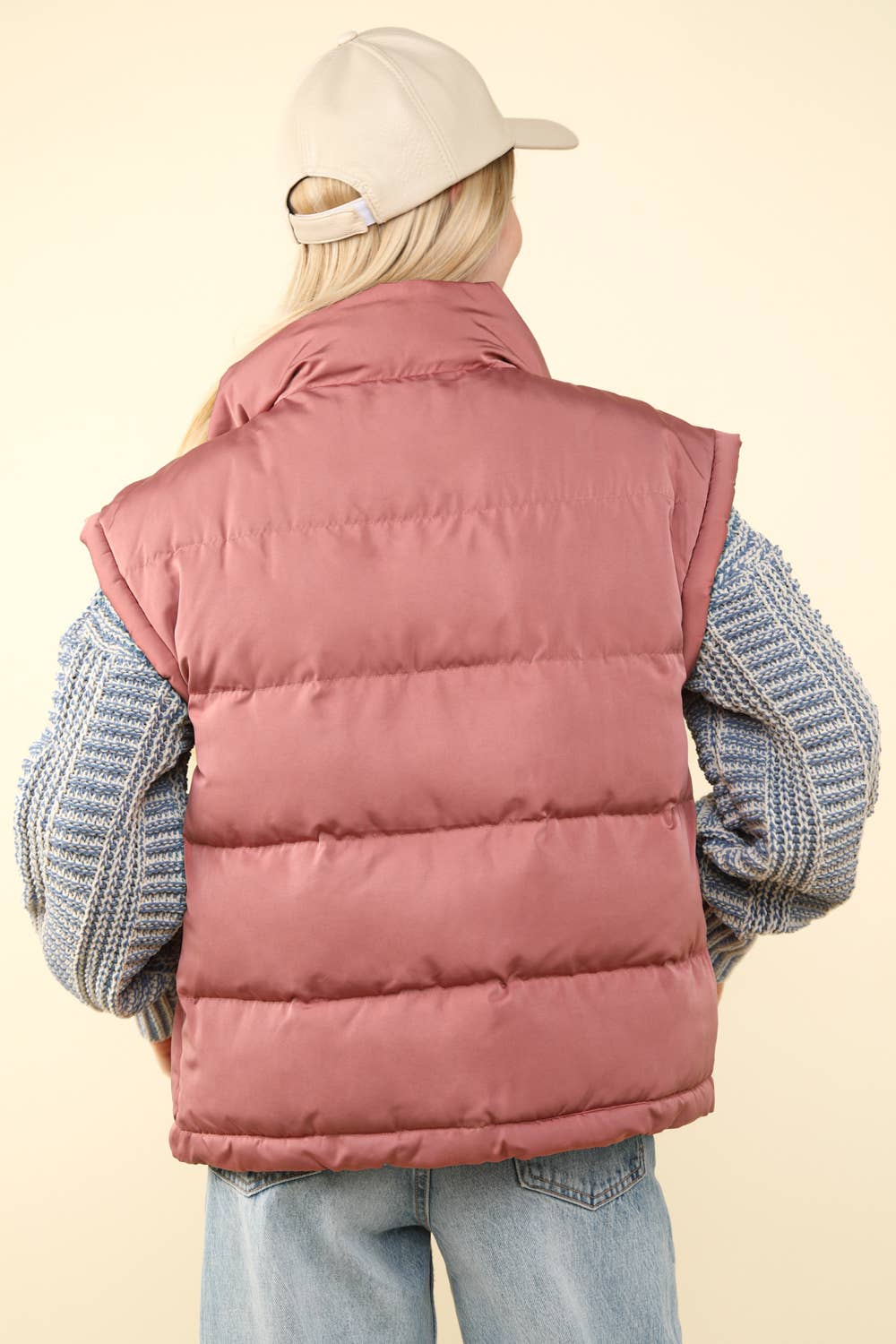 Mauve Puffer Vest